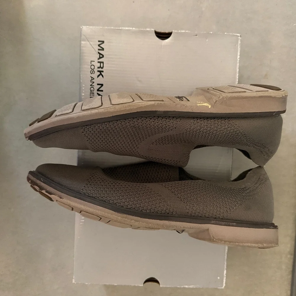 Mark Nason Los Angeles Monza Taupe Knit Slip On Loafers Mens 11